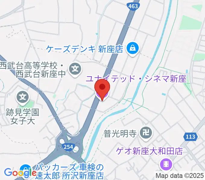 ユナイテッド・シネマ新座の地図
