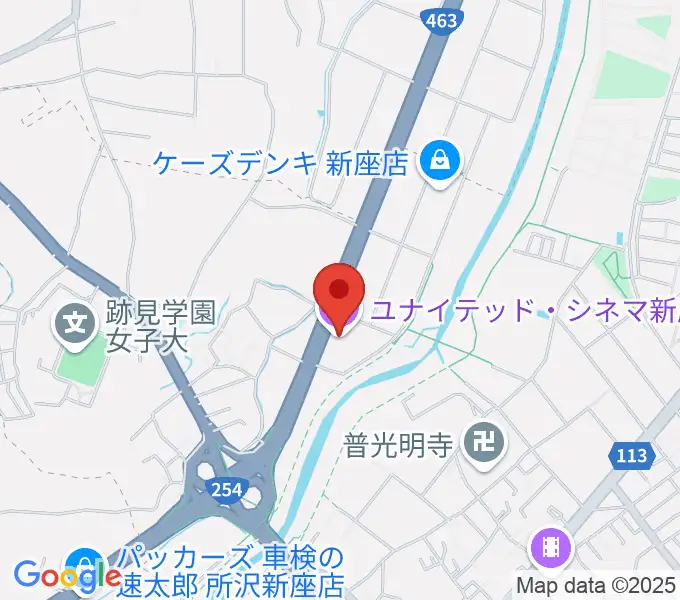 ユナイテッド・シネマ新座の地図