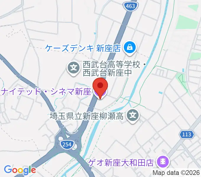 ユナイテッド・シネマ新座の地図