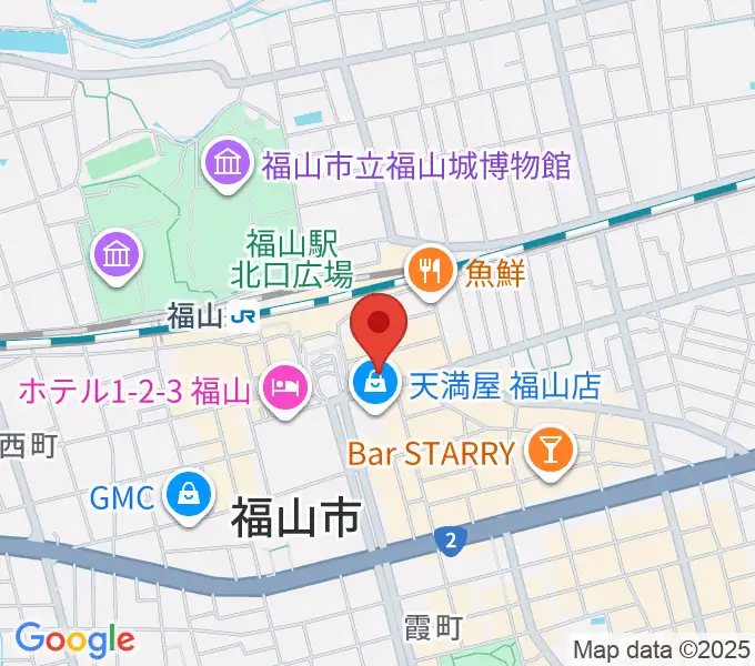 福山駅前シネマモードの地図