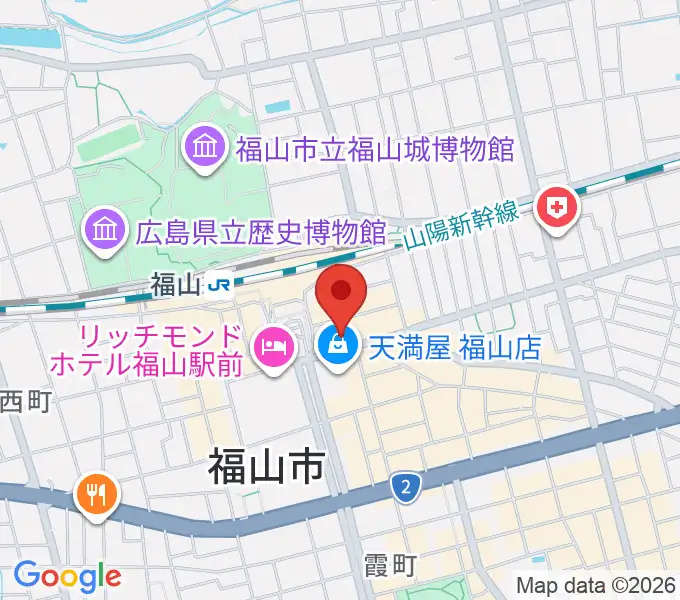 福山駅前シネマモードの地図