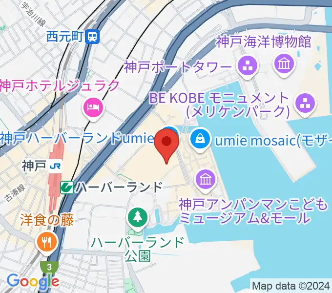 OSシネマズ 神戸ハーバーランドの地図