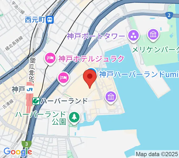 OSシネマズ神戸ハーバーランドの地図