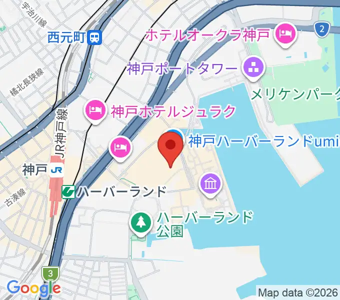 OSシネマズ神戸ハーバーランドの地図