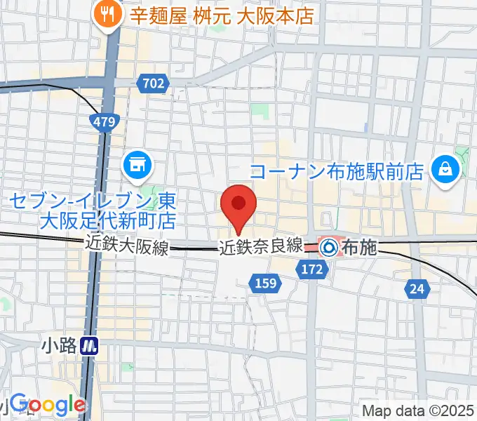 布施ラインシネマの地図