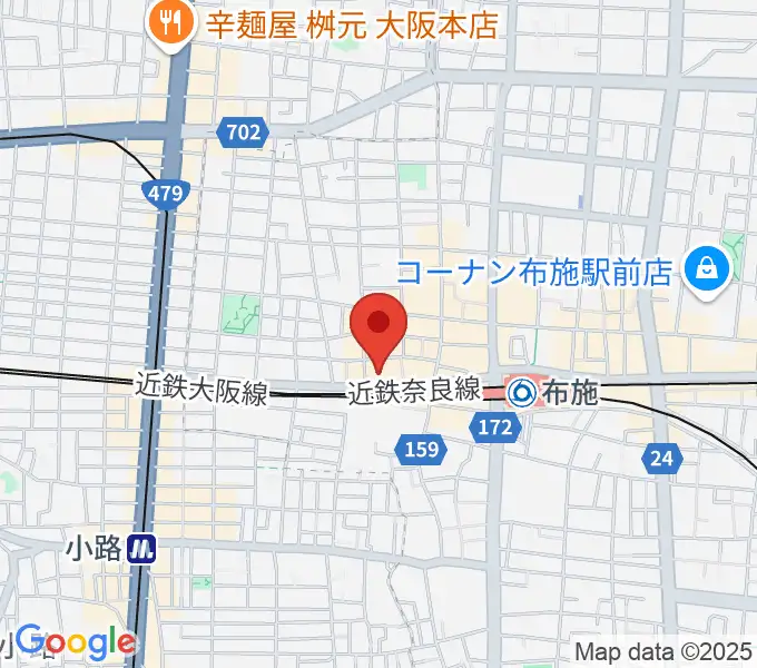 布施ラインシネマの地図