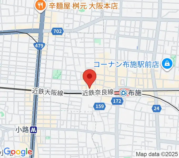 布施ラインシネマの地図