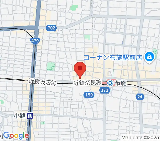 布施ラインシネマの地図