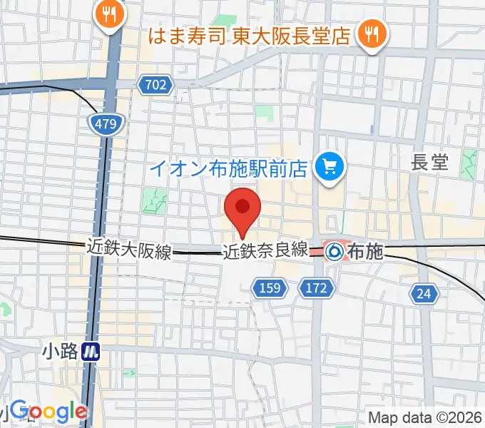 布施ラインシネマの地図