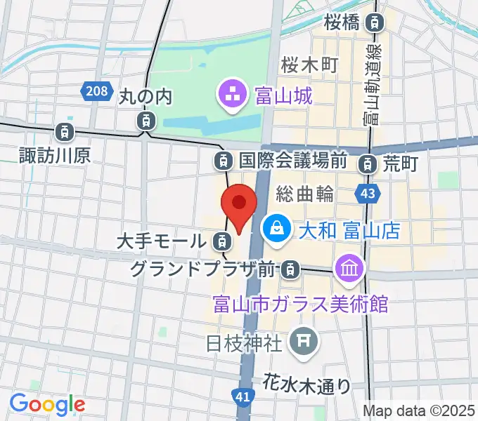 JMAXシアターとやまの地図