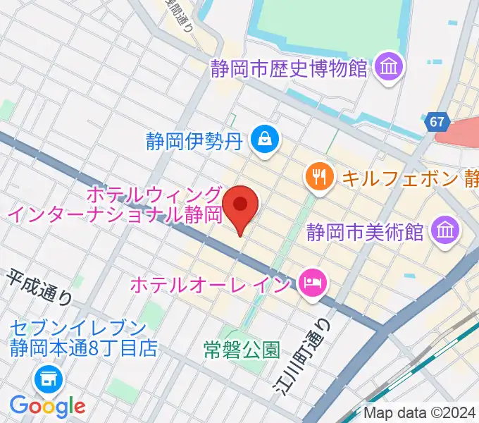 静岡東宝会館の地図