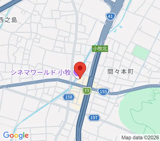 シネマワールド小牧の地図