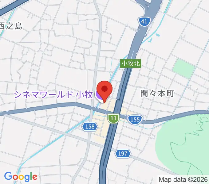 シネマワールド小牧の地図