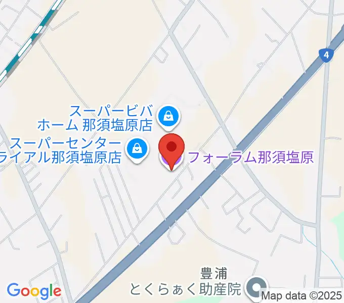 フォーラム那須塩原の地図