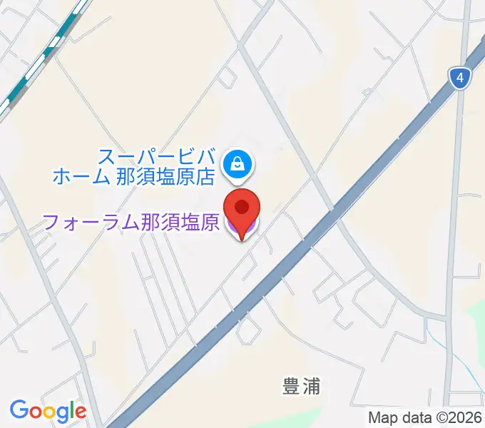 フォーラム那須塩原の地図