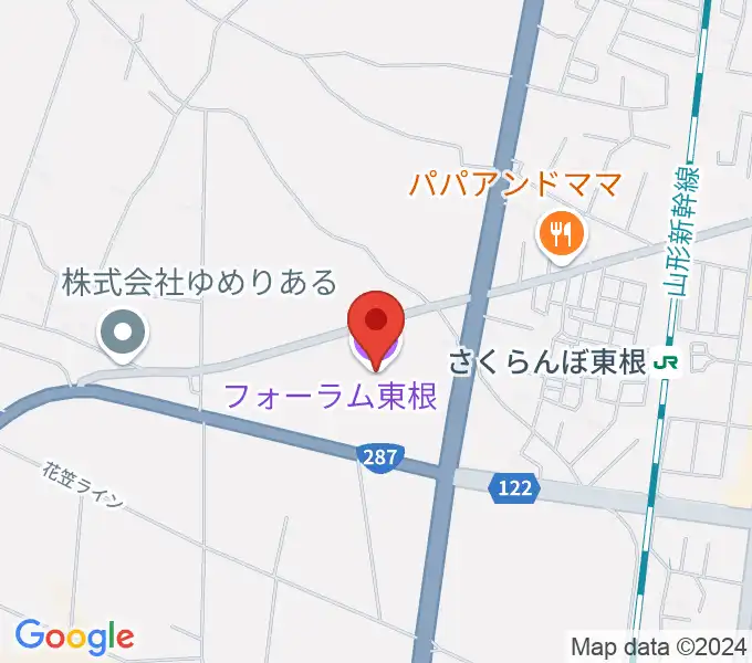 フォーラム東根の地図