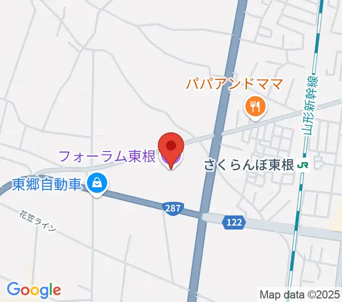 フォーラム東根の地図
