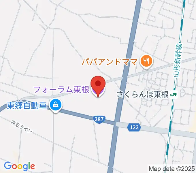 フォーラム東根の地図