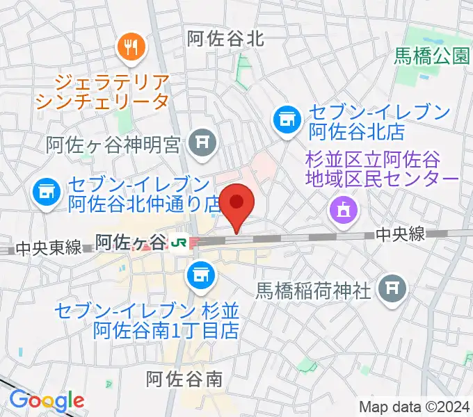 阿佐ヶ谷MUSWELLの地図