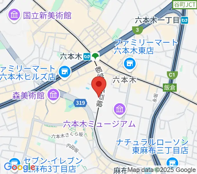六本木トリコロールシアターの地図