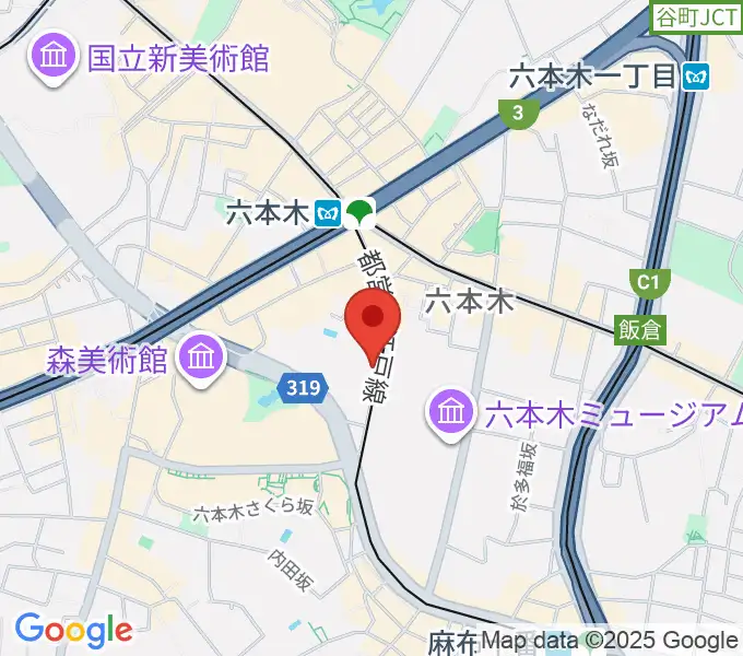 六本木トリコロールシアターの地図