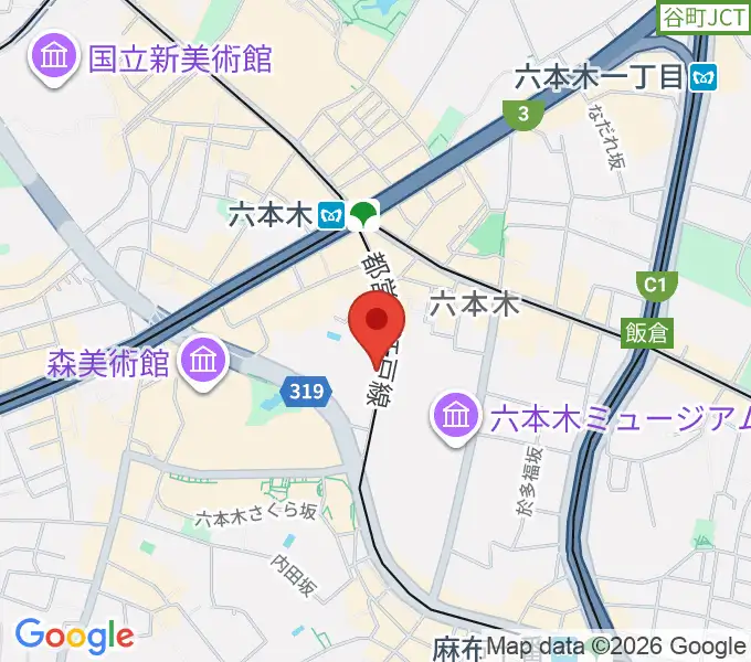 六本木トリコロールシアターの地図