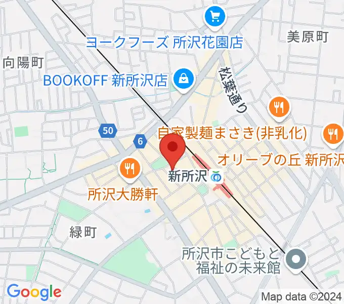 サワダ楽器修理工房の地図