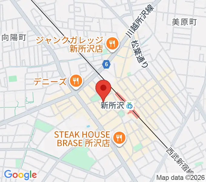 サワダ楽器修理工房の地図