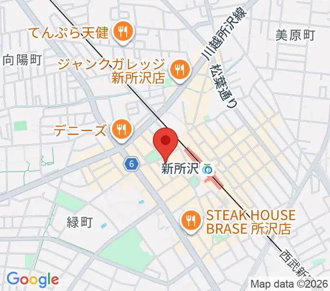 サワダ楽器修理工房の地図