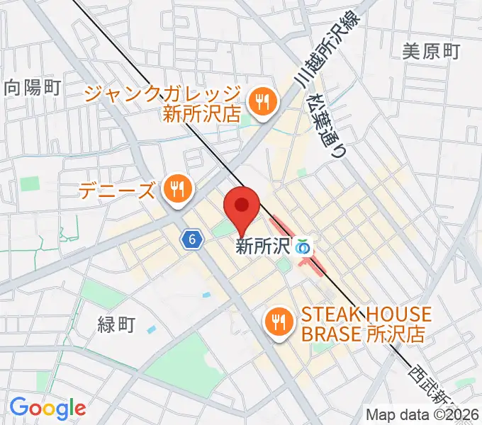 サワダ楽器修理工房の地図