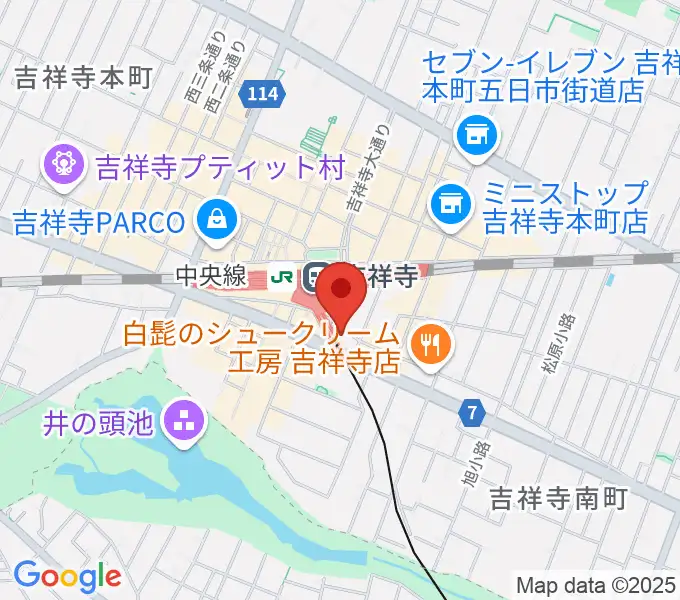 吉祥寺Sutekinaの地図