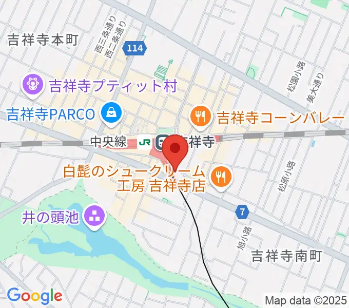 吉祥寺Sutekinaの地図