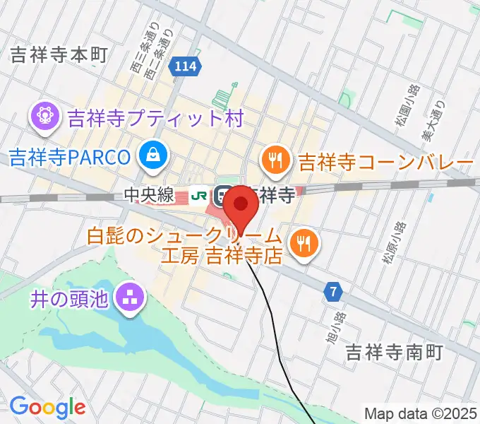 吉祥寺Sutekinaの地図