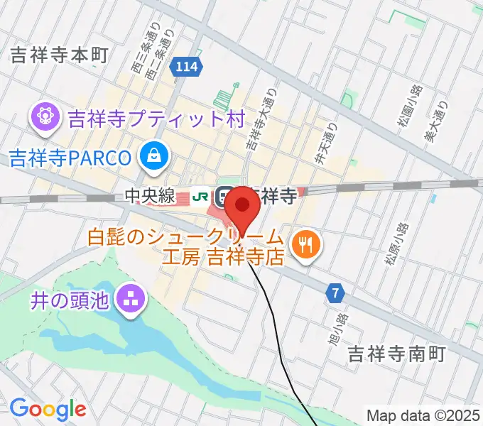 吉祥寺Sutekinaの地図