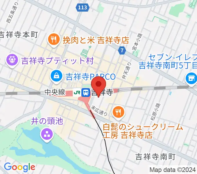 吉祥寺オデヲンの地図