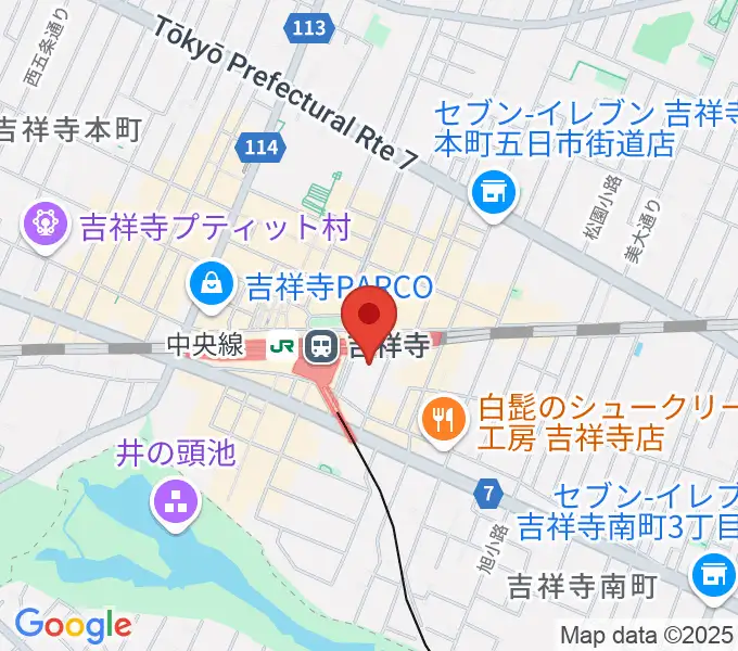 吉祥寺オデヲンの地図