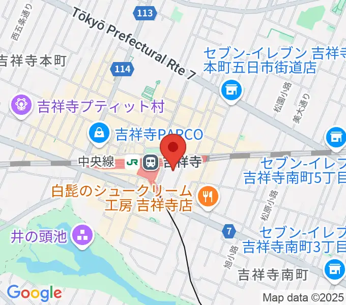 吉祥寺オデヲンの地図