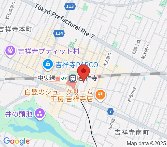 吉祥寺オデヲンの地図