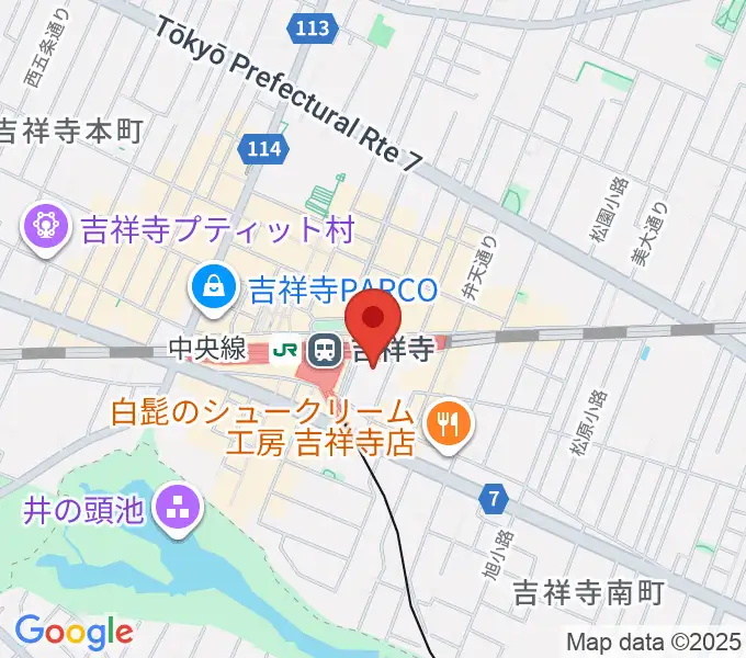 吉祥寺オデヲンの地図