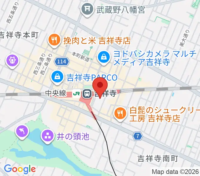 吉祥寺オデヲンの地図