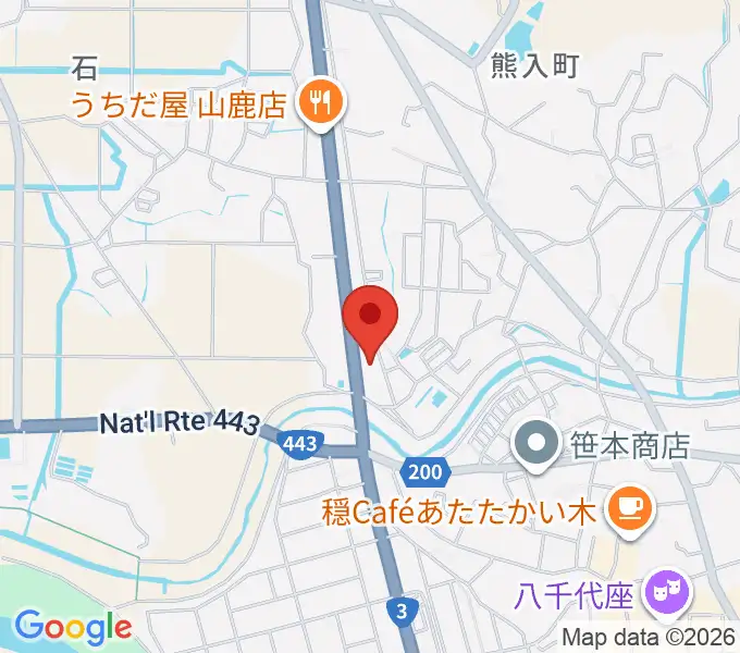 山鹿楽器店 N,Y-MUSICの地図