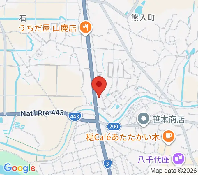 山鹿楽器店 N,Y-MUSICの地図