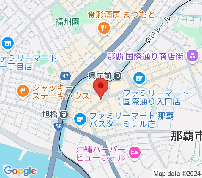 琉球新報ホールの地図