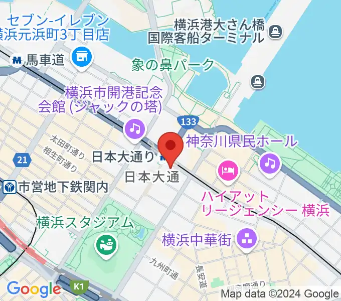 横浜情報文化センターの地図