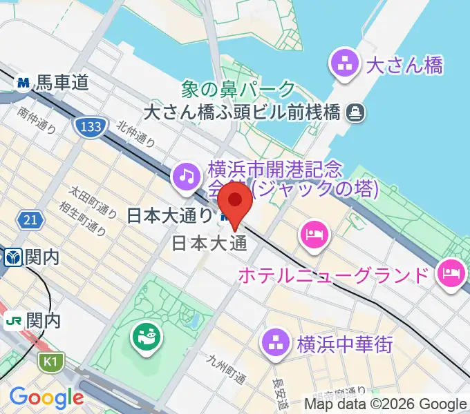 横浜情報文化センターの地図