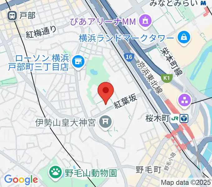 神奈川県立青少年センターの地図