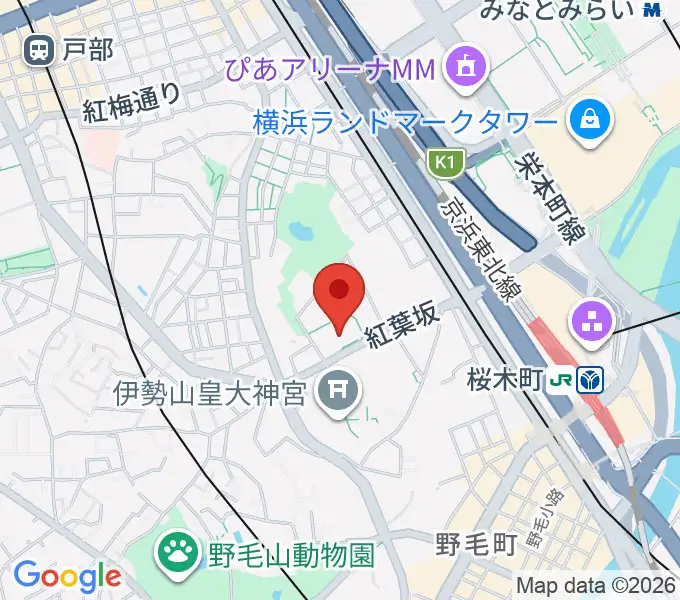 神奈川県立青少年センターの地図