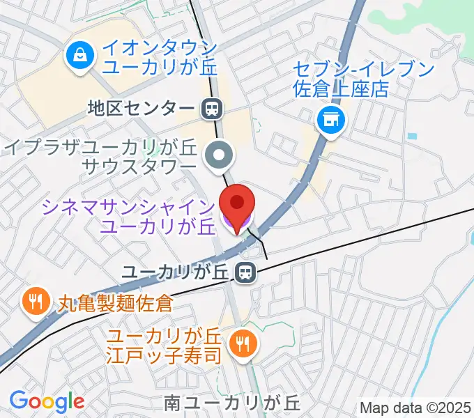 シネマサンシャインユーカリが丘の地図