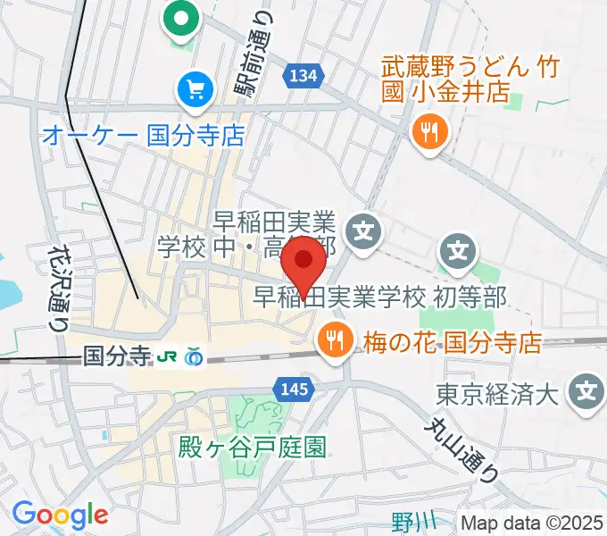 国分寺ART×JAZZ M'sの地図