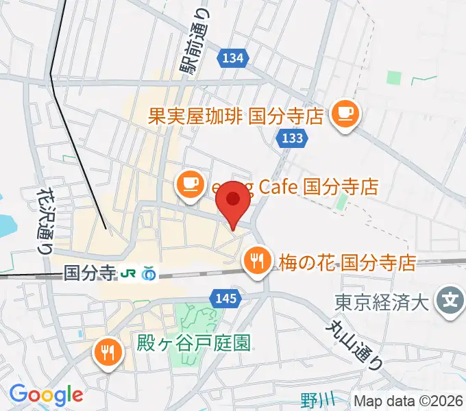 国分寺ART×JAZZ M'sの地図